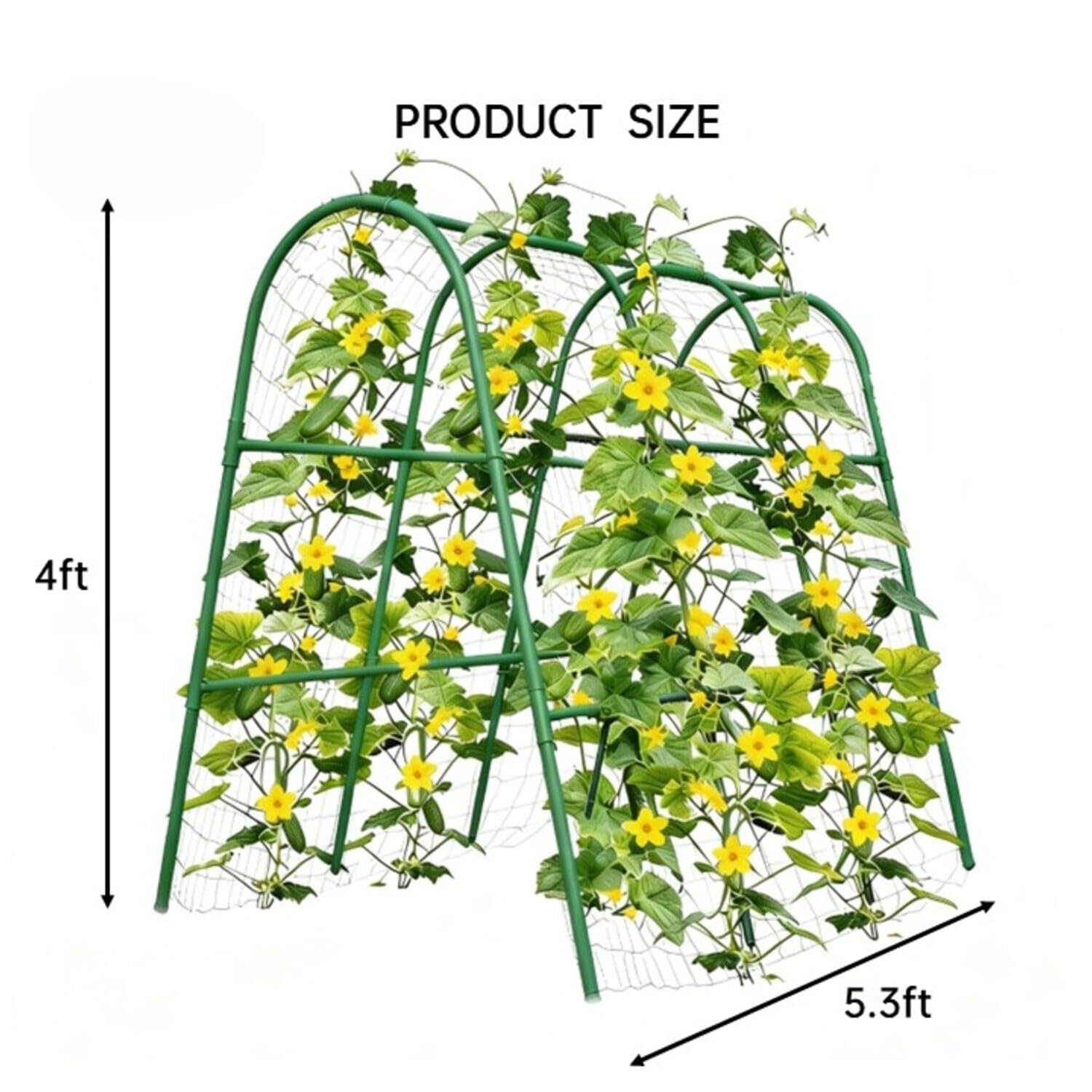 4x5.3FT Garden Arch Trellis fo - Raised Garden Bed recension och pris