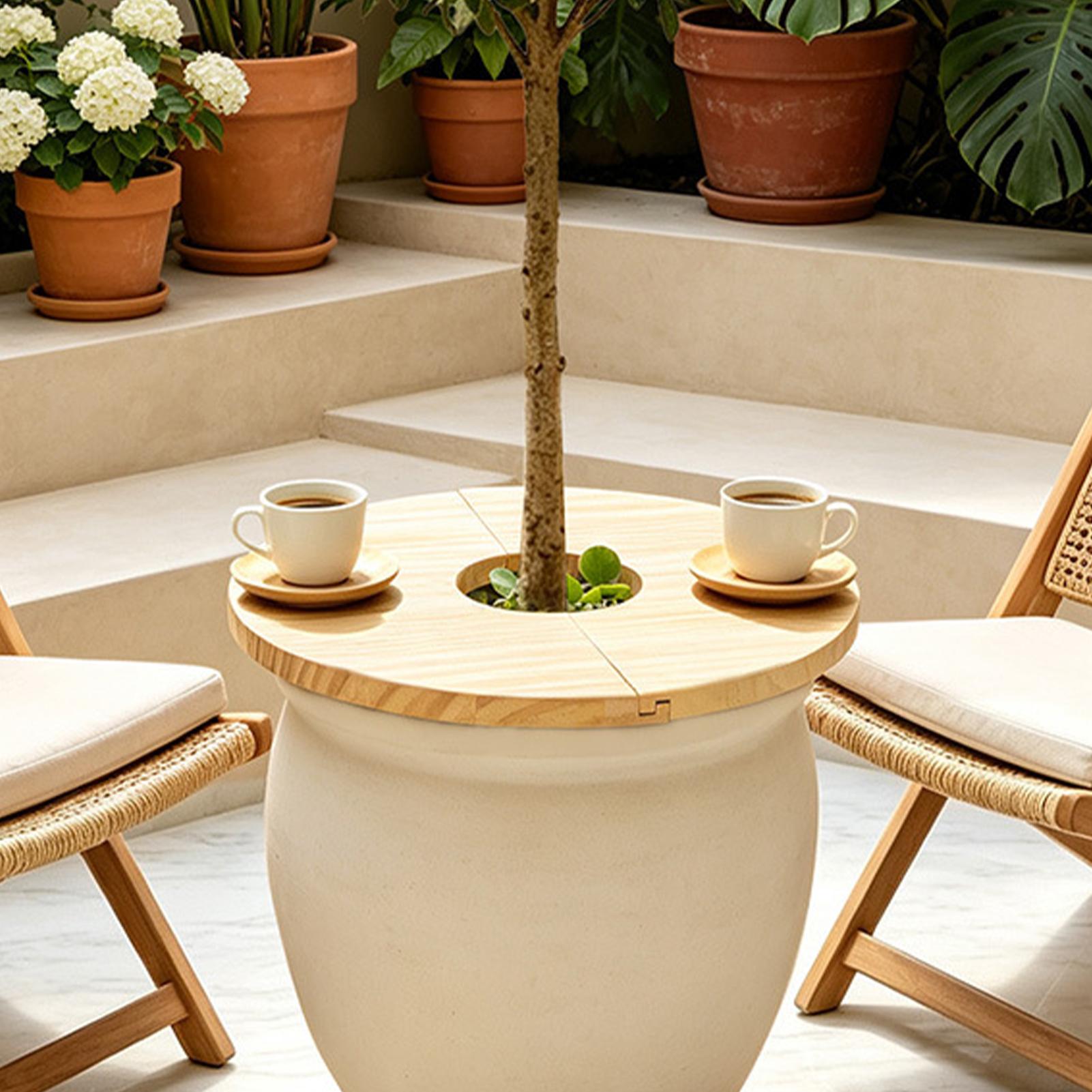 Flower Pot Covers Wooden Split - Indoor Herb Garden recension och pris