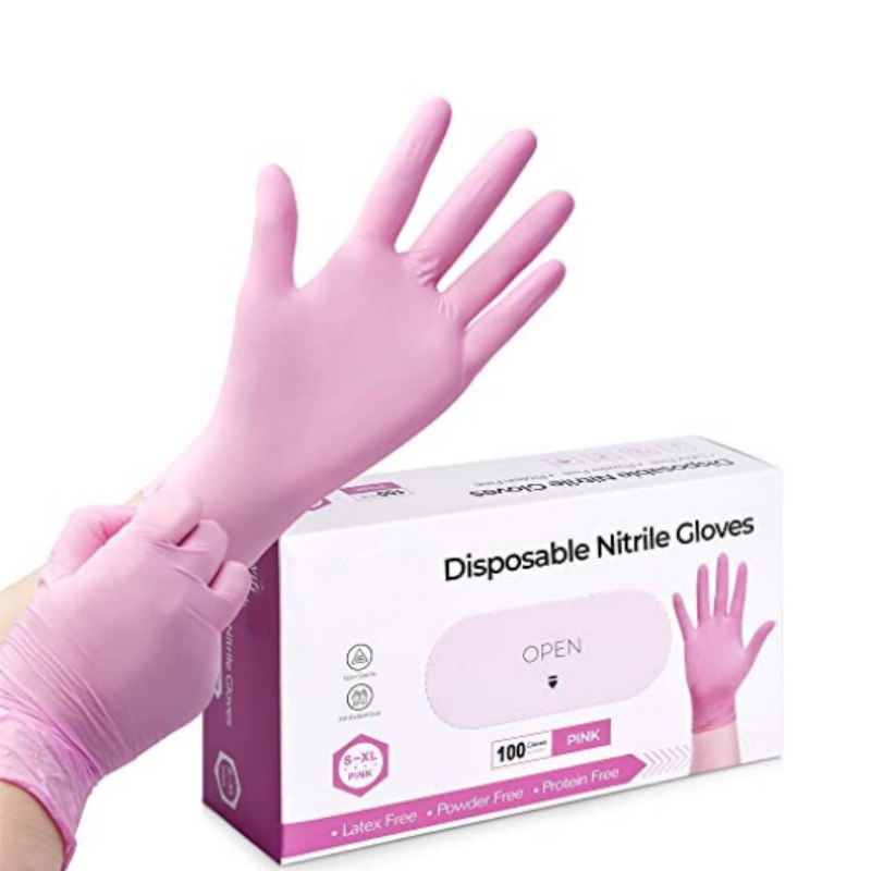 Pink Nitrile Disposable Gloves - Garden Gloves recension och pris