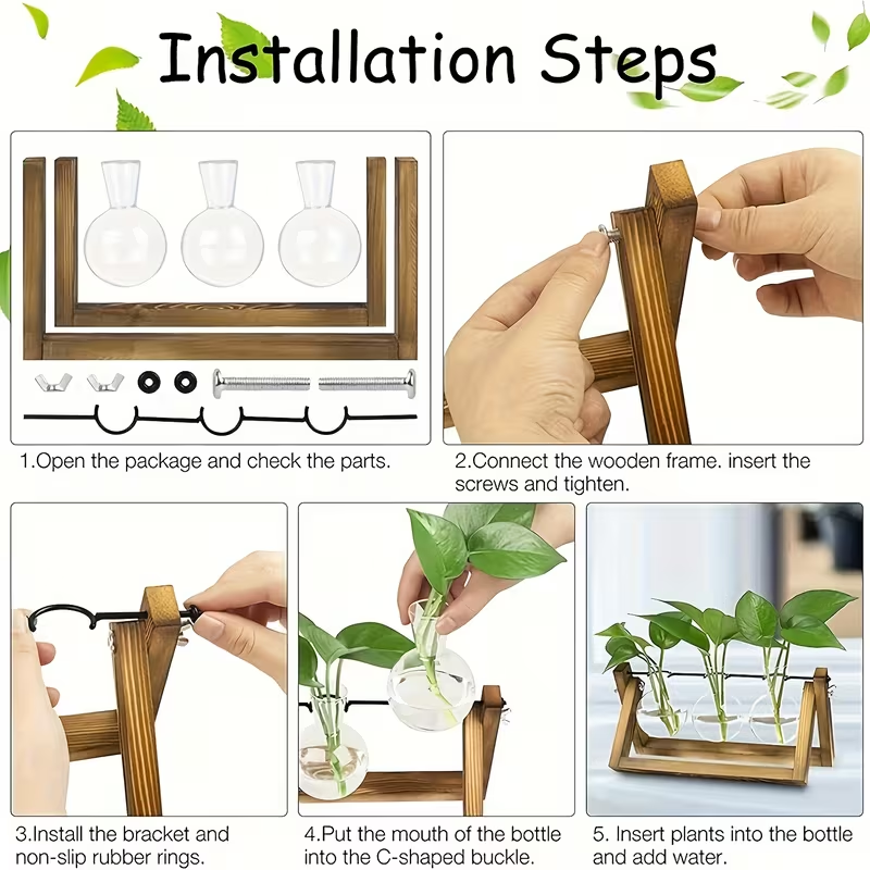 Wooden Stand Hydroponic Plant  - Hydroponic Kit recension och pris