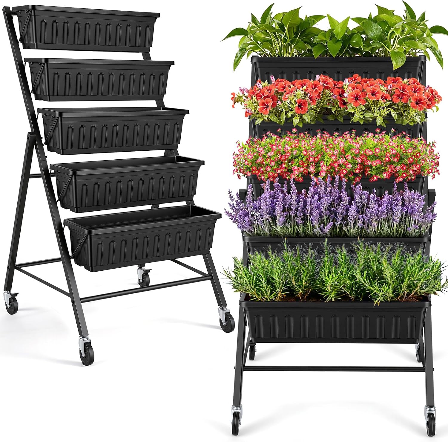 Vertical Raised Garden Bed Wit - Vertical Planter recension och pris