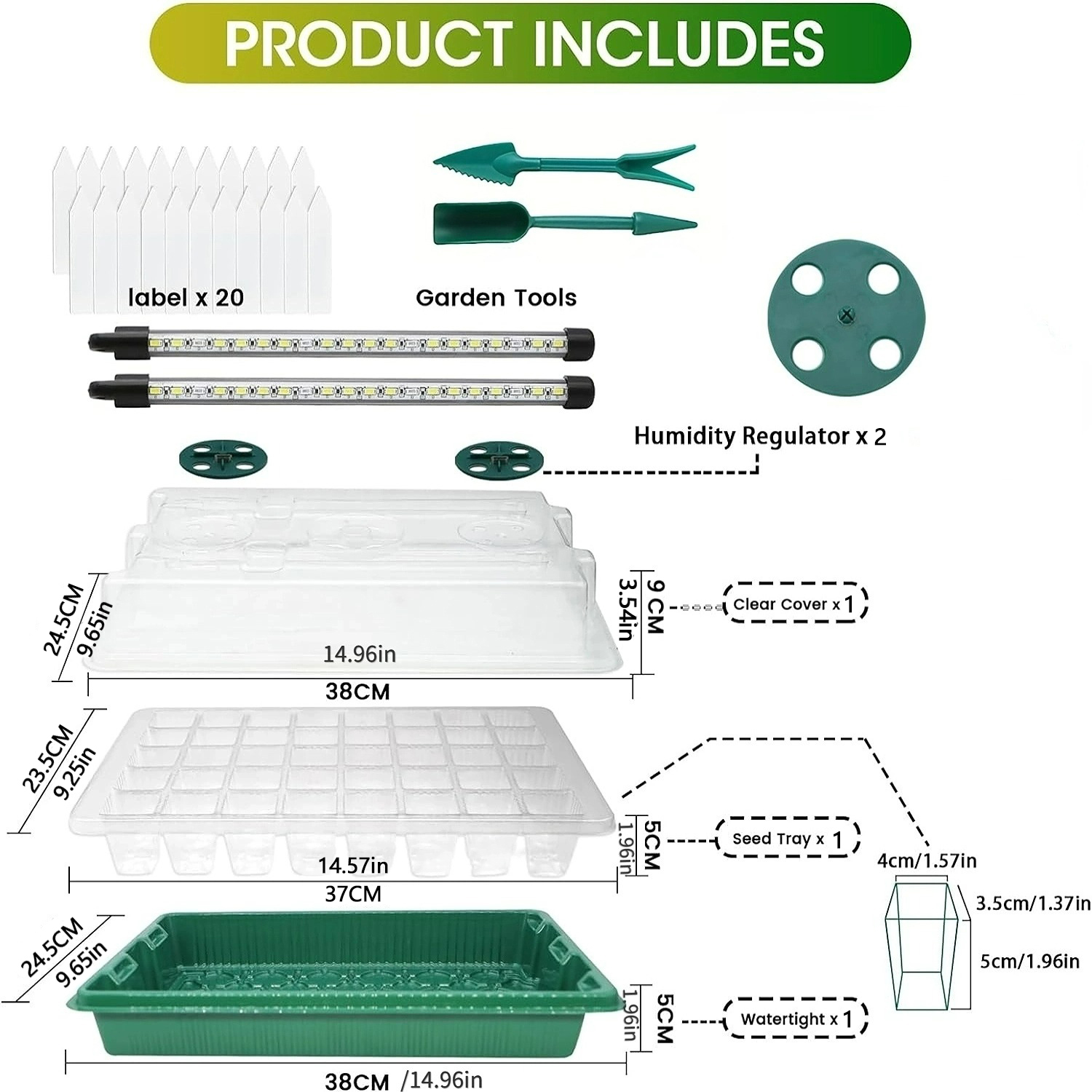 Seed Starter Tray with Grow Li - Seed Starter Tray recension och pris