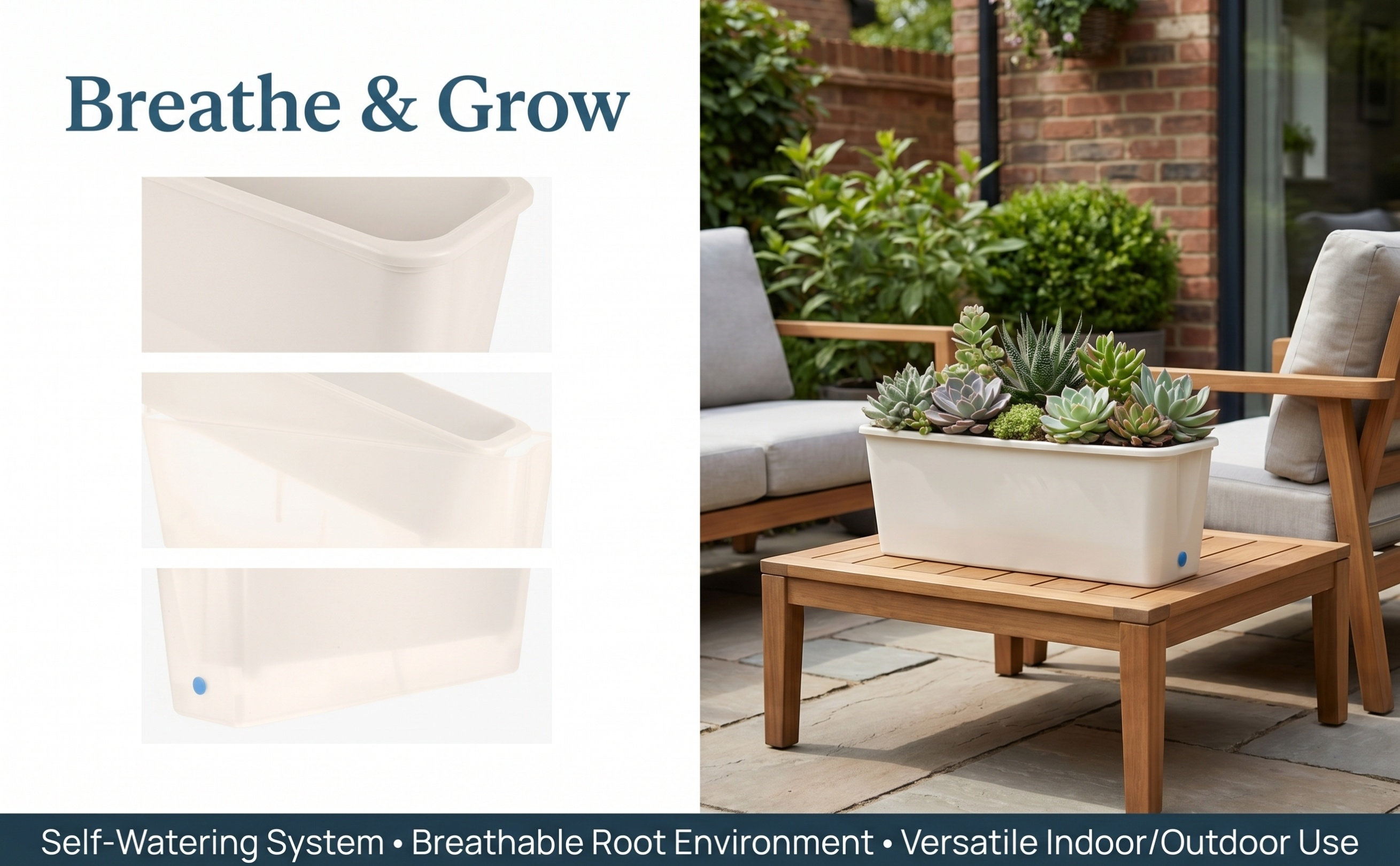 Rectangle Self Watering Narrow - Indoor Herb Garden recension och pris