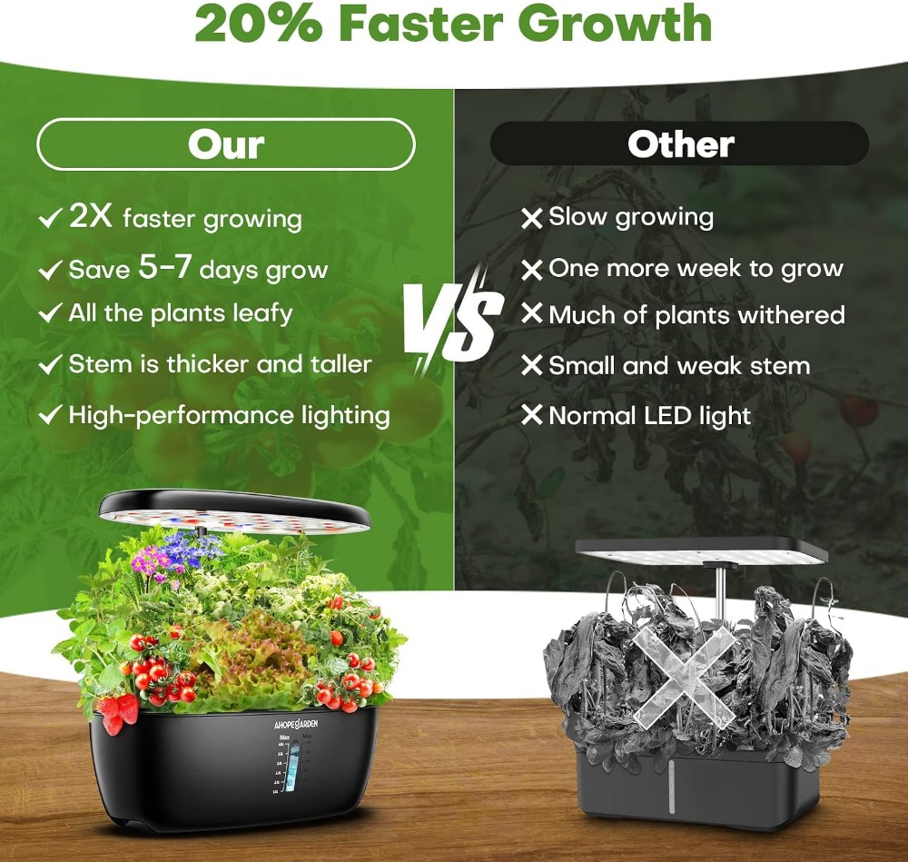 12 Pod Hydroponic Garden with  - Indoor Herb Garden recension och pris