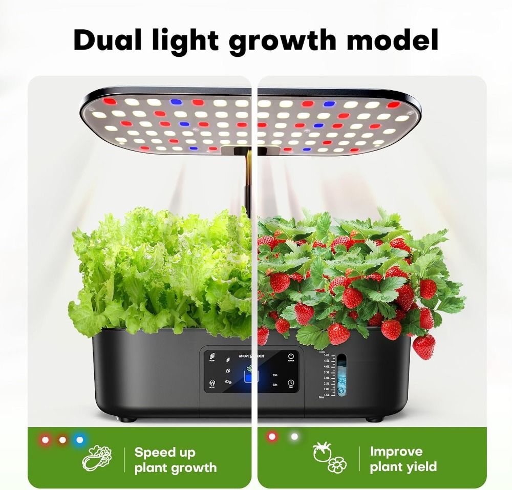 12-Pod Indoor Hydroponic Garde - Indoor Herb Garden recension och pris