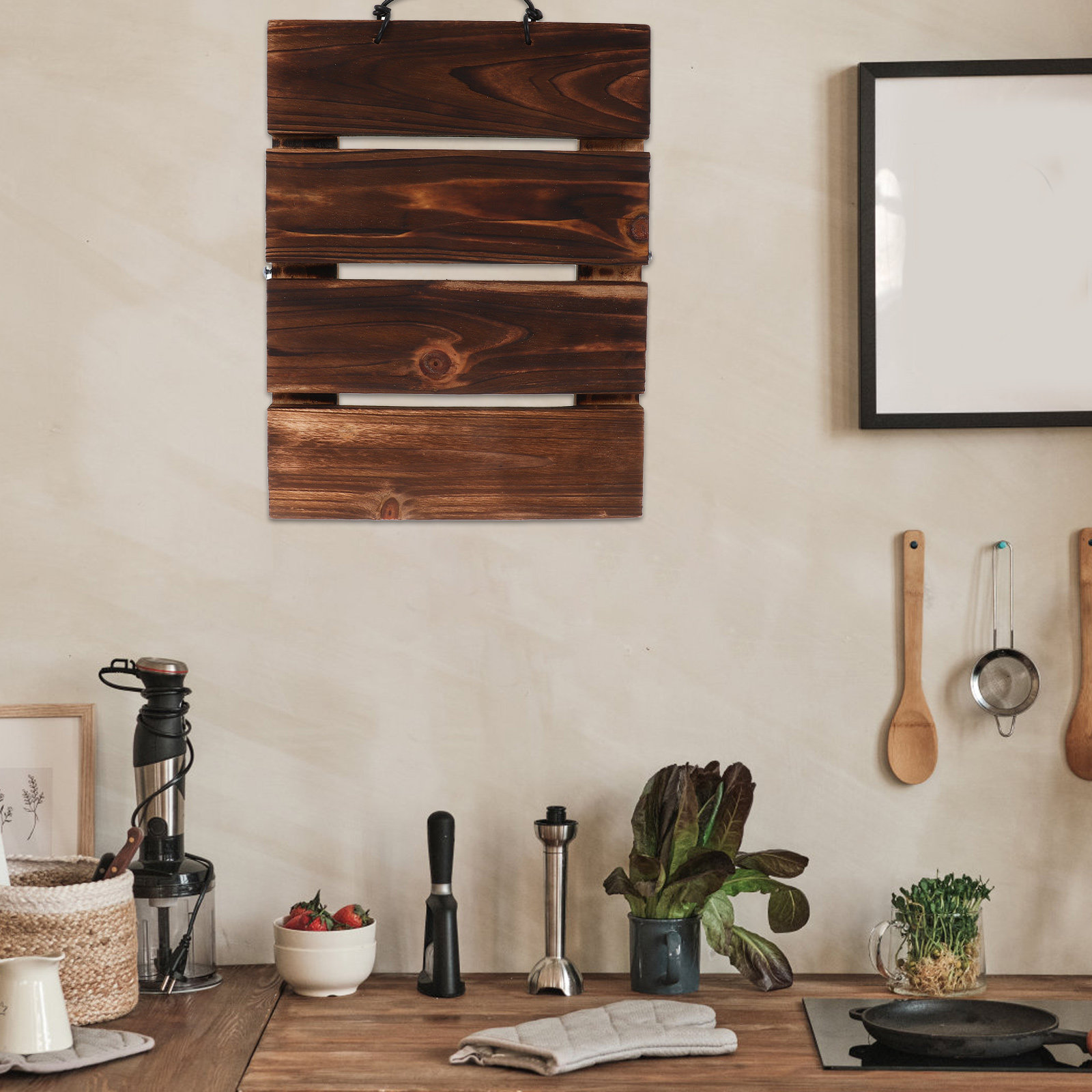 Solid Chinese Wood Staghorn Fe - Vertical Planter recension och pris